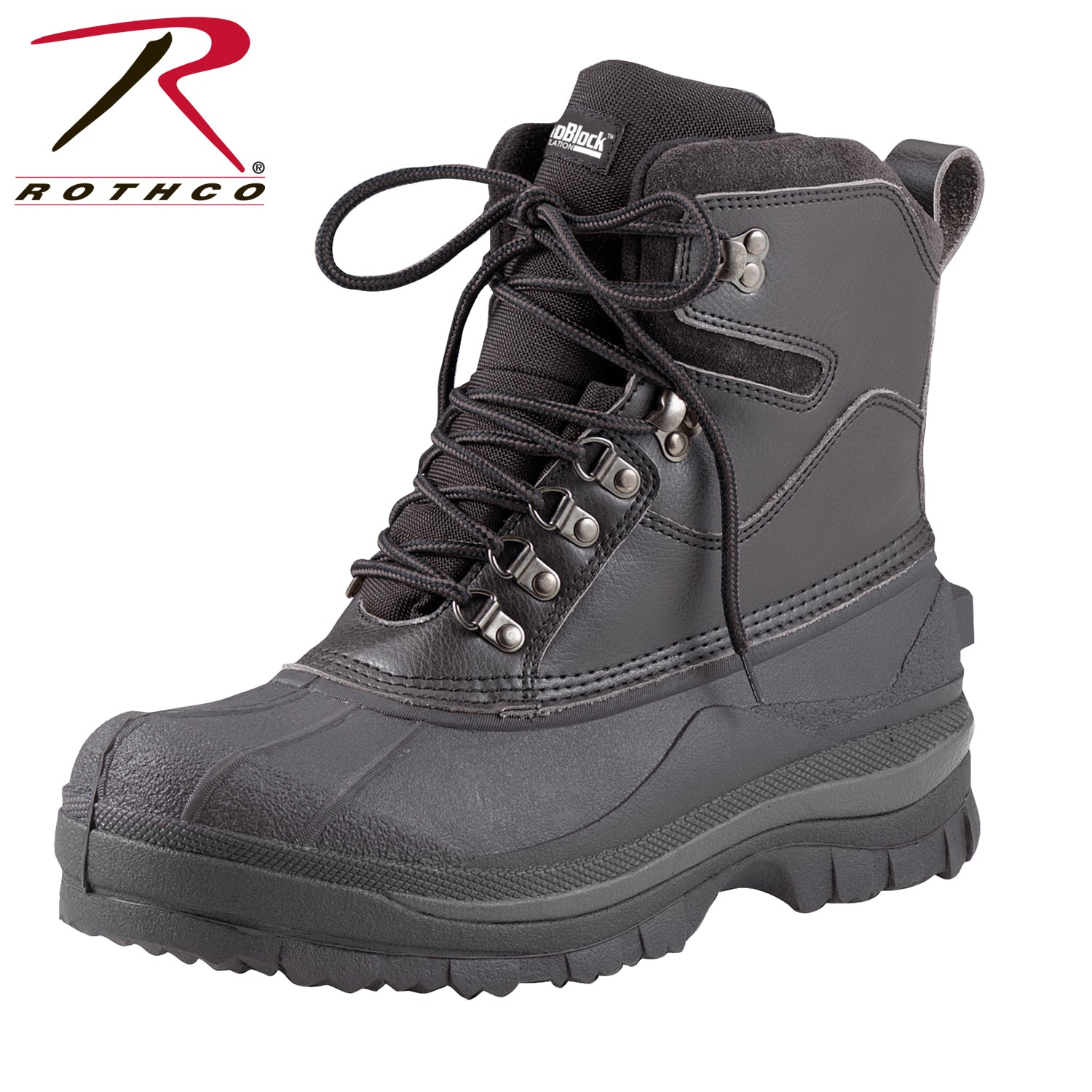 Rothco 8 Inch Cold Weather Hiking Boots - Black, Size 9