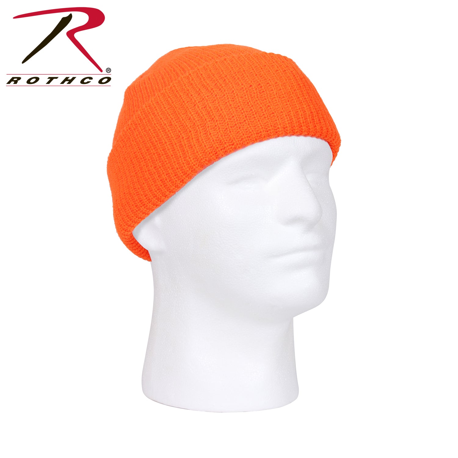 Rothco Acrylic Watch Cap in Orange – Warm Double-Layer Headwear for Cold Weather