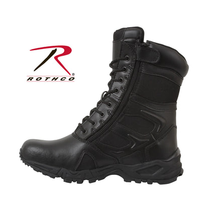 Rothco Forced Entry Deployment Boots with Side Zipper – 8 Inch Tactical Duty Boots for Men, Size 9 Wide