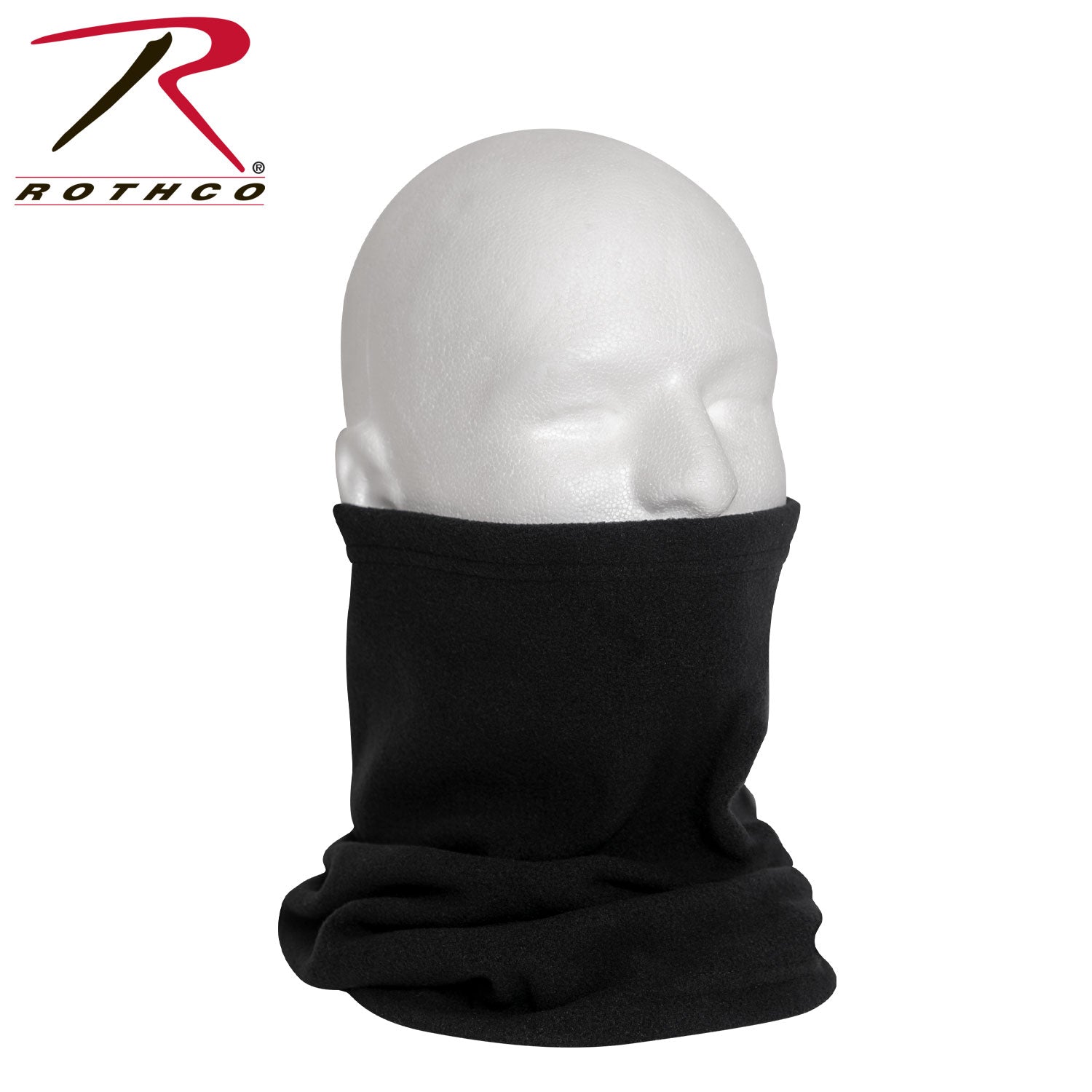 Rothco Polar Fleece Neck Warmer Black - Versatile Cold Weather Face Covering