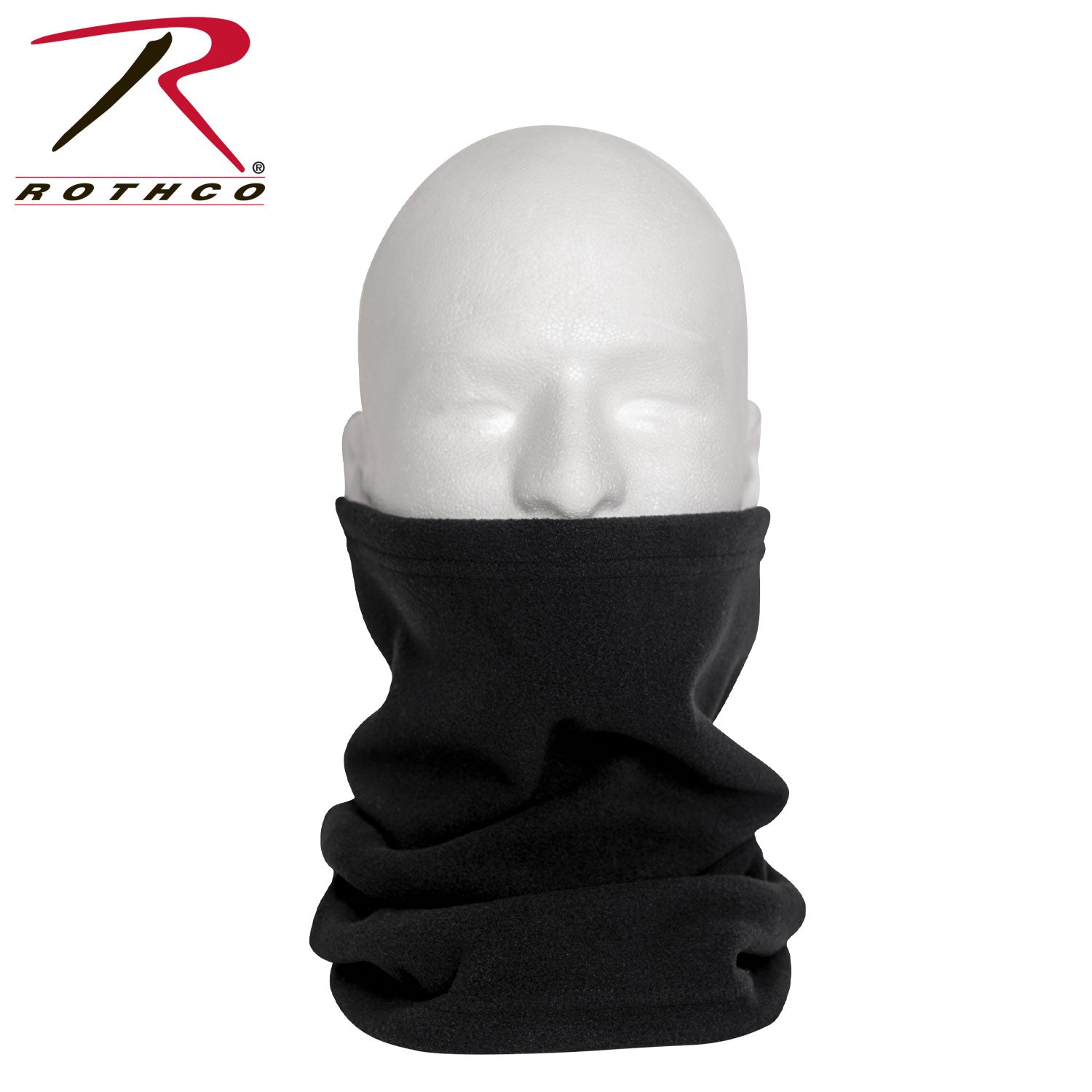 Rothco Polar Fleece Neck Warmer Black - Versatile Cold Weather Face Covering