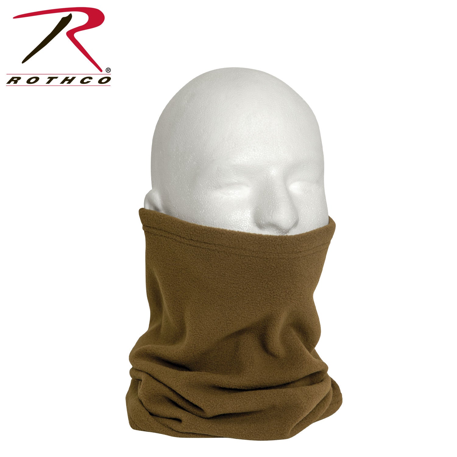 Rothco Polar Fleece Neck Warmer Coyote Brown - Versatile Cold Weather Face Covering