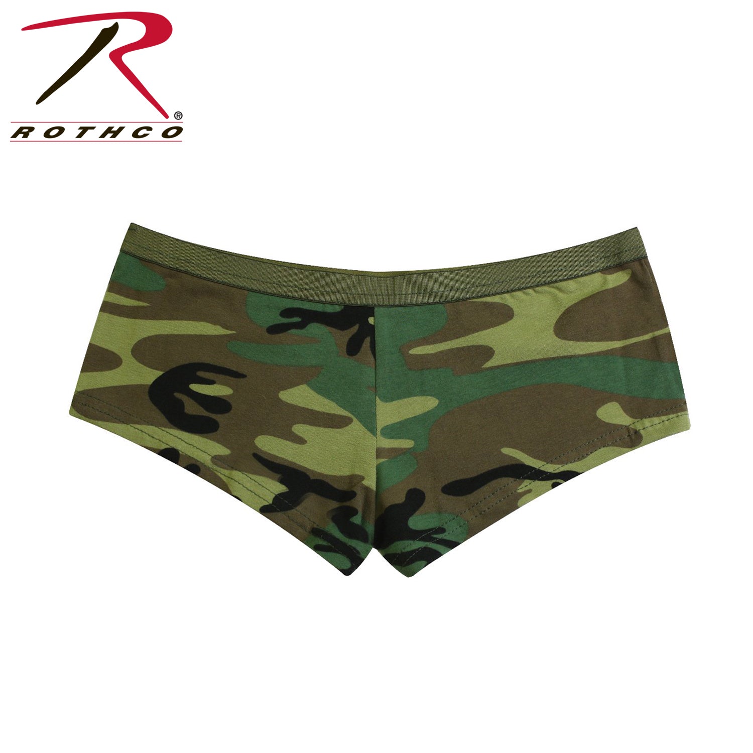 Rothco Woodland Camo Booty Shorts Size M - Comfortable Casual Wear with Secure Fit
