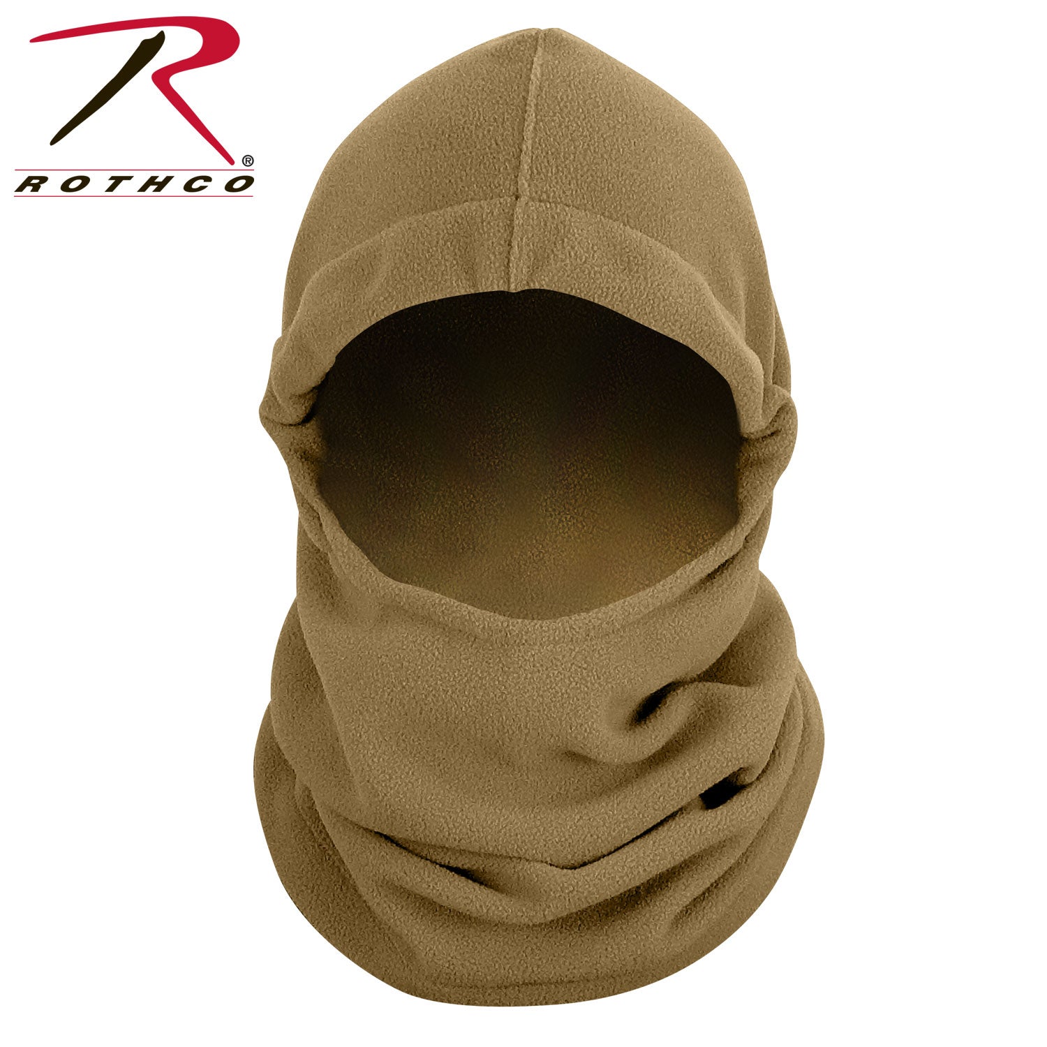 Rothco Polar Fleece Adjustable Balaclava in Coyote Brown for Cold Weather Protection