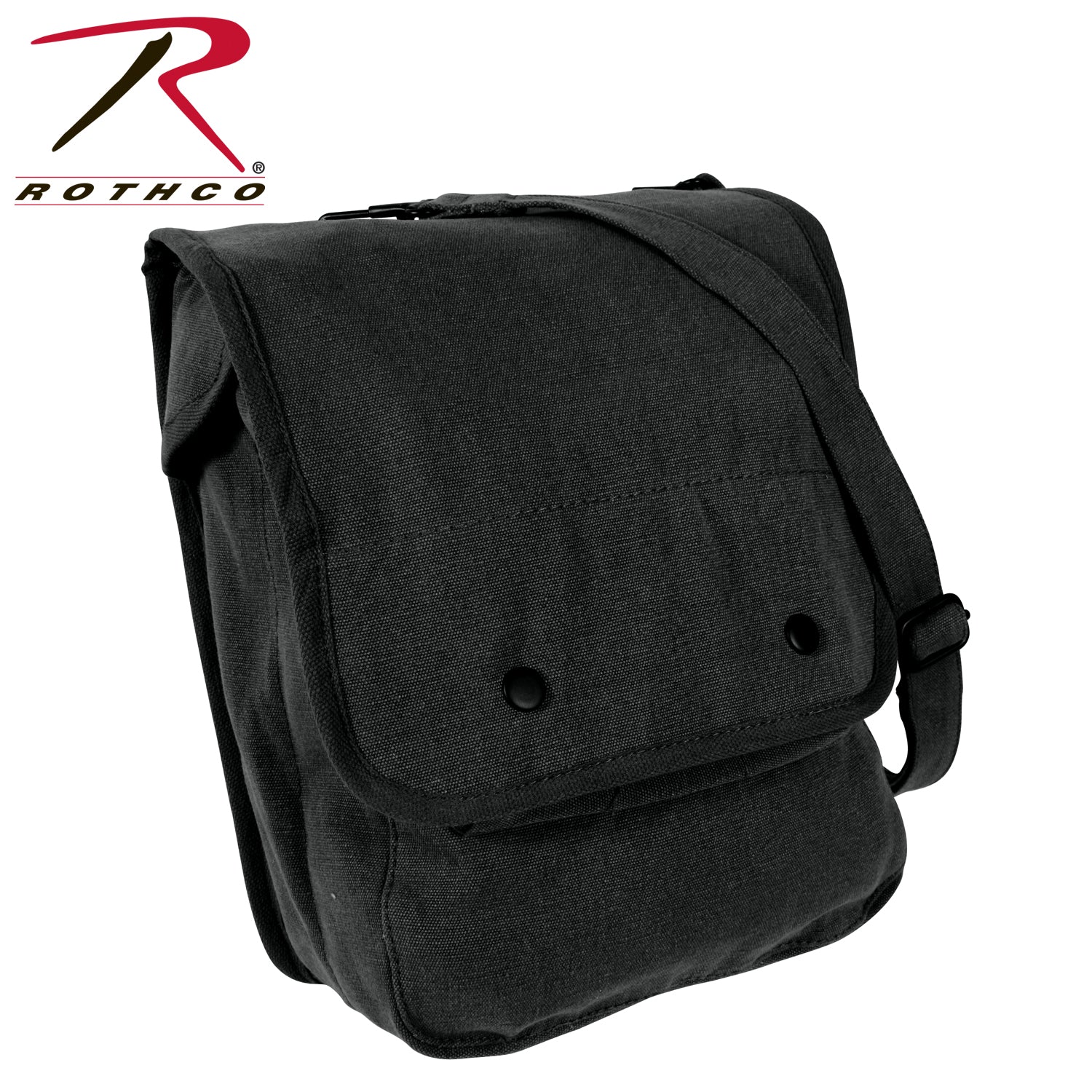 Rothco Canvas Map Case Shoulder Bag Black - Part Number 5597