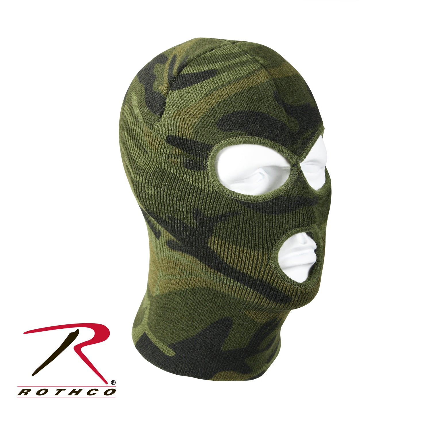 Rothco Deluxe Camo 3-Hole Face Mask - Cold Weather Outdoor Gear