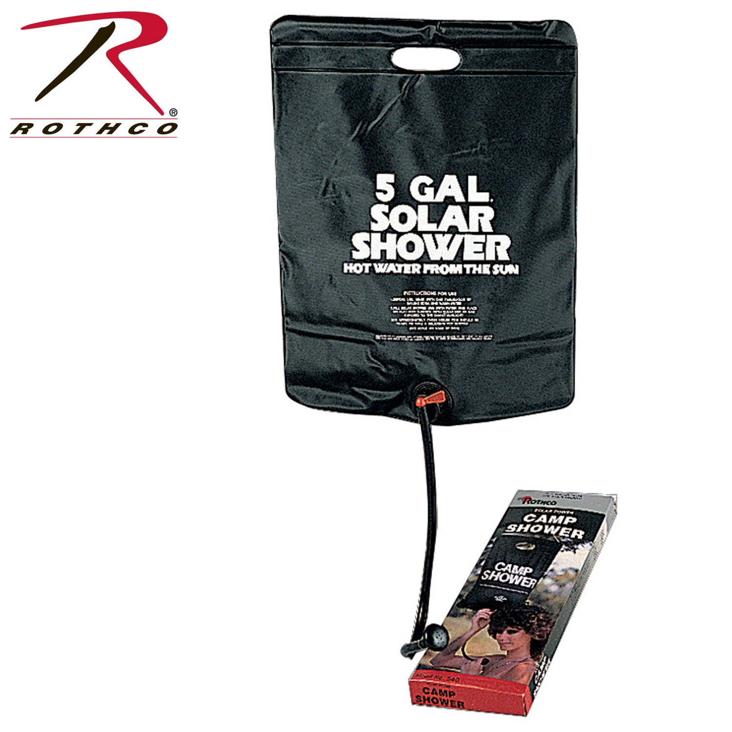 Rothco Solar Camping Shower - Portable 5-Gallon Solar Heated Shower for Camping and Outdoor Use