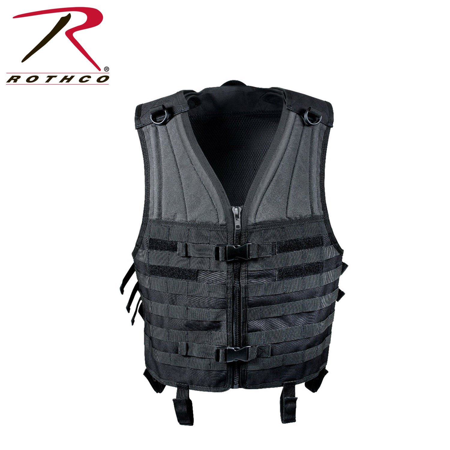 Rothco MOLLE Modular Vest Black – Tactical Vest with Pouch Compatibility and Enhanced Comfort