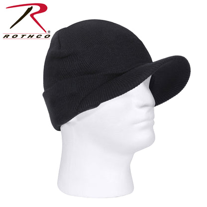 Rothco WWII M1941 Acrylic Knit Watch Cap with Brim – Black
