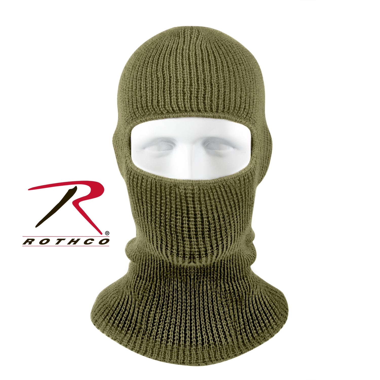 Rothco One-Hole Face Mask in Olive Drab – Extreme Cold Weather Headwear