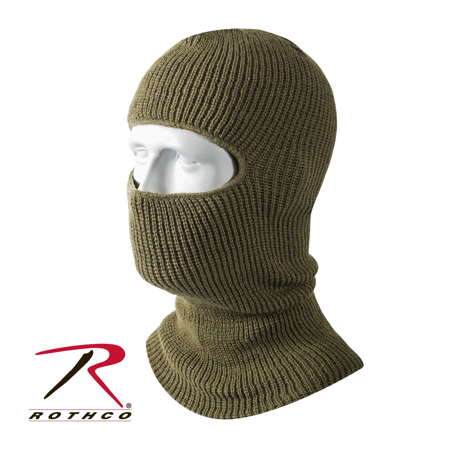 Rothco One-Hole Face Mask in Olive Drab – Extreme Cold Weather Headwear