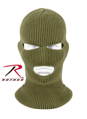 Rothco 3 Hole Acrylic Knit Face Mask in Olive Drab - Cold Weather Protection