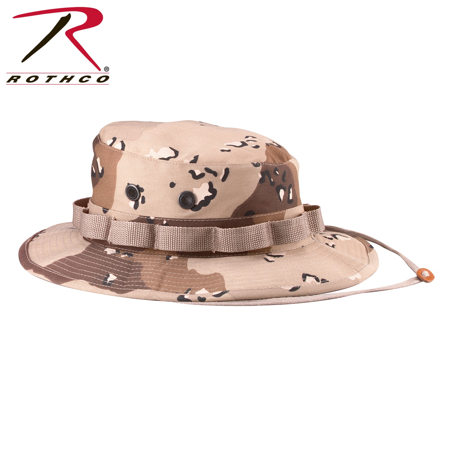 Rothco Camo Boonie Hat 6-Color Desert Camo - Military-Style Sun Protection with Adjustable Chin Strap