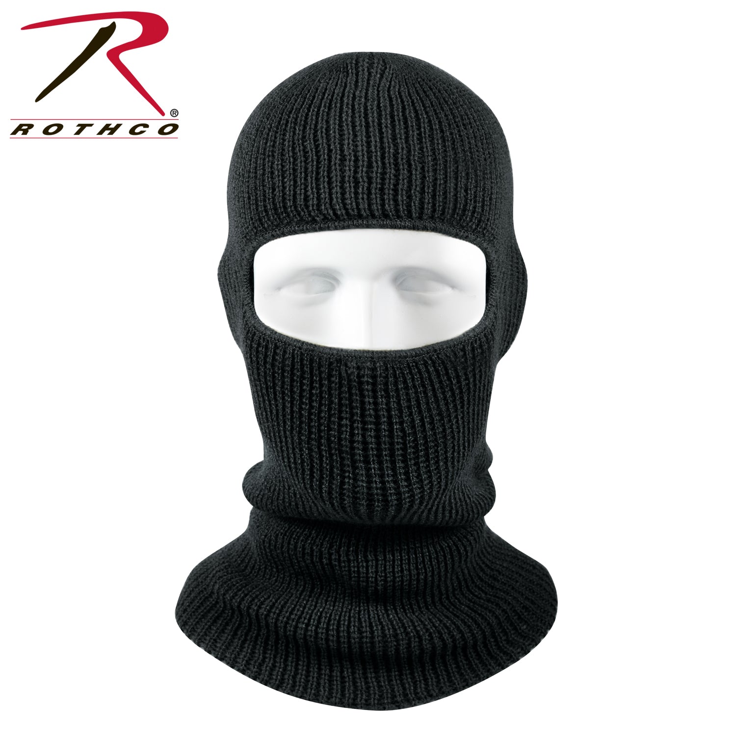 Rothco One-Hole Face Mask in Black – Cold Weather Face Covering for Outdoor Activities