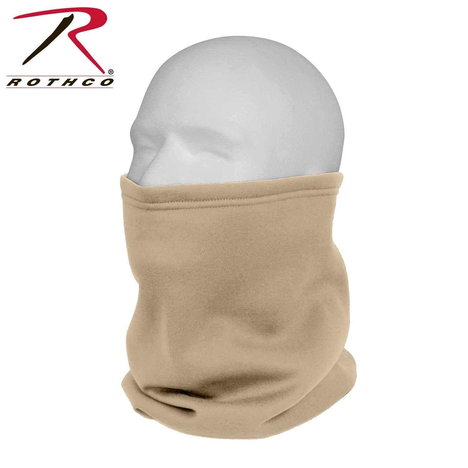 Rothco ECWCS Polyester Neck Gaiter in Desert Sand – Cold Weather Neck and Face Cover