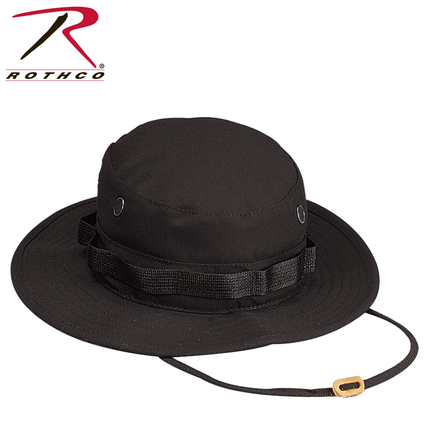 Rothco 100% Cotton Rip-Stop Boonie Hat Black – Comfortable Outdoor Headwear for Men and Women