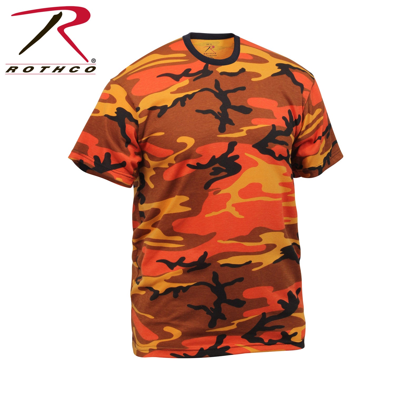 Rothco Camo T-Shirt Savage Orange Camo Size M - Durable Military-Inspired Camouflage Tee