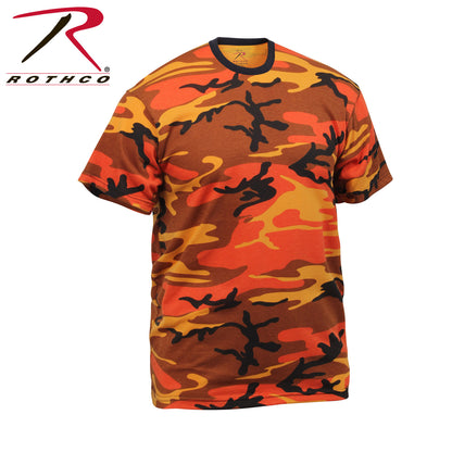 Rothco Camo T-Shirt Savage Orange Camo Size M - Durable Military-Inspired Camouflage Tee
