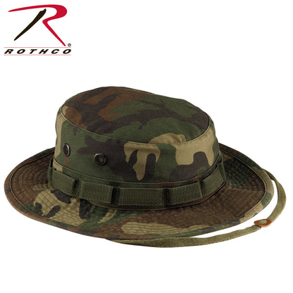 Rothco Vintage Boonie Hat with Wide Brim and Woodland Camo