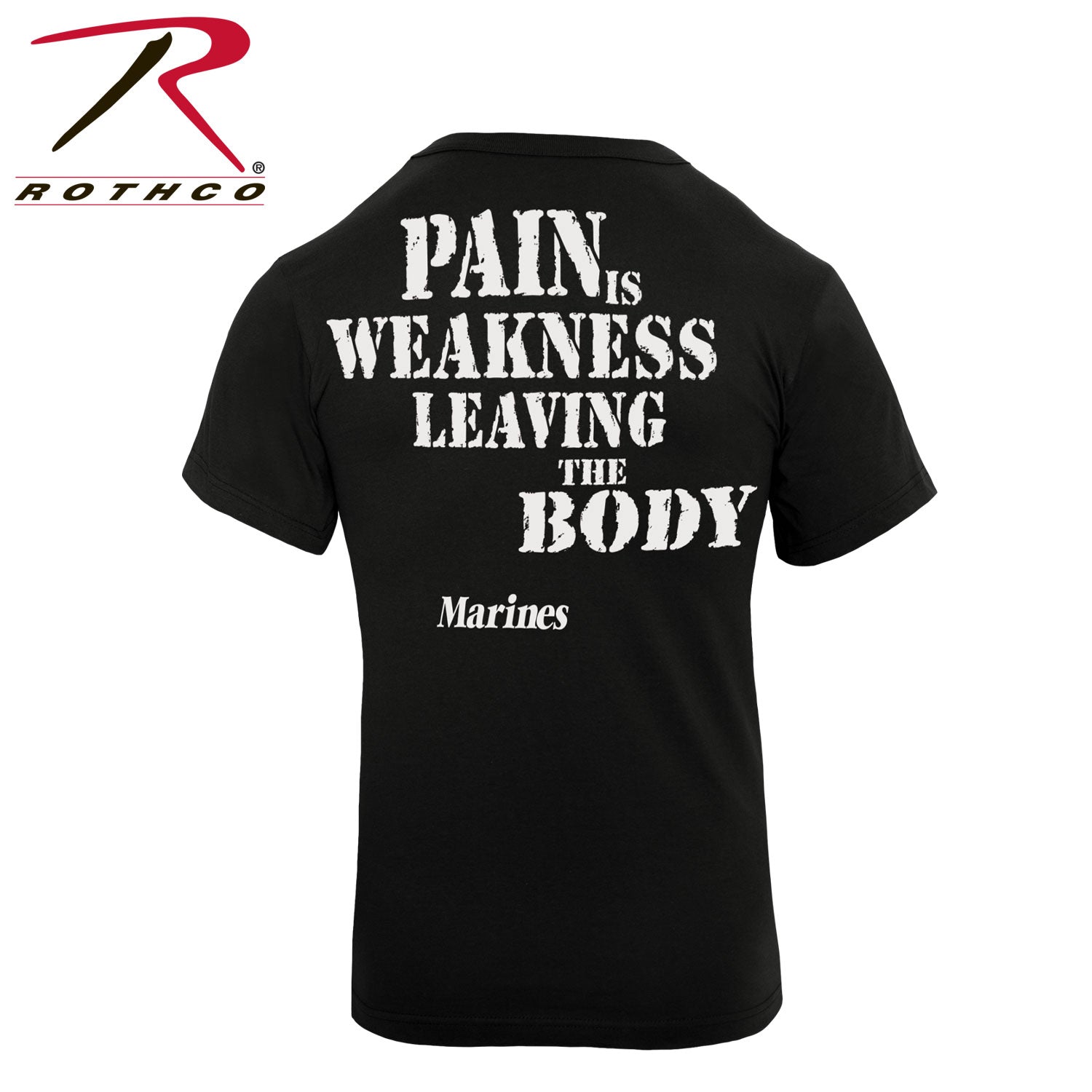 Rothco Marines 'Pain Is Weakness Leaving The Body' T-Shirt Size M