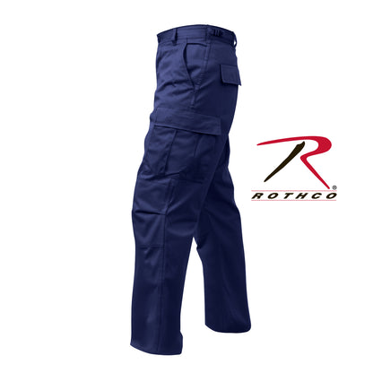 Rothco Relaxed Fit Zipper Fly BDU Pants in Midnight Navy Blue, Size Small