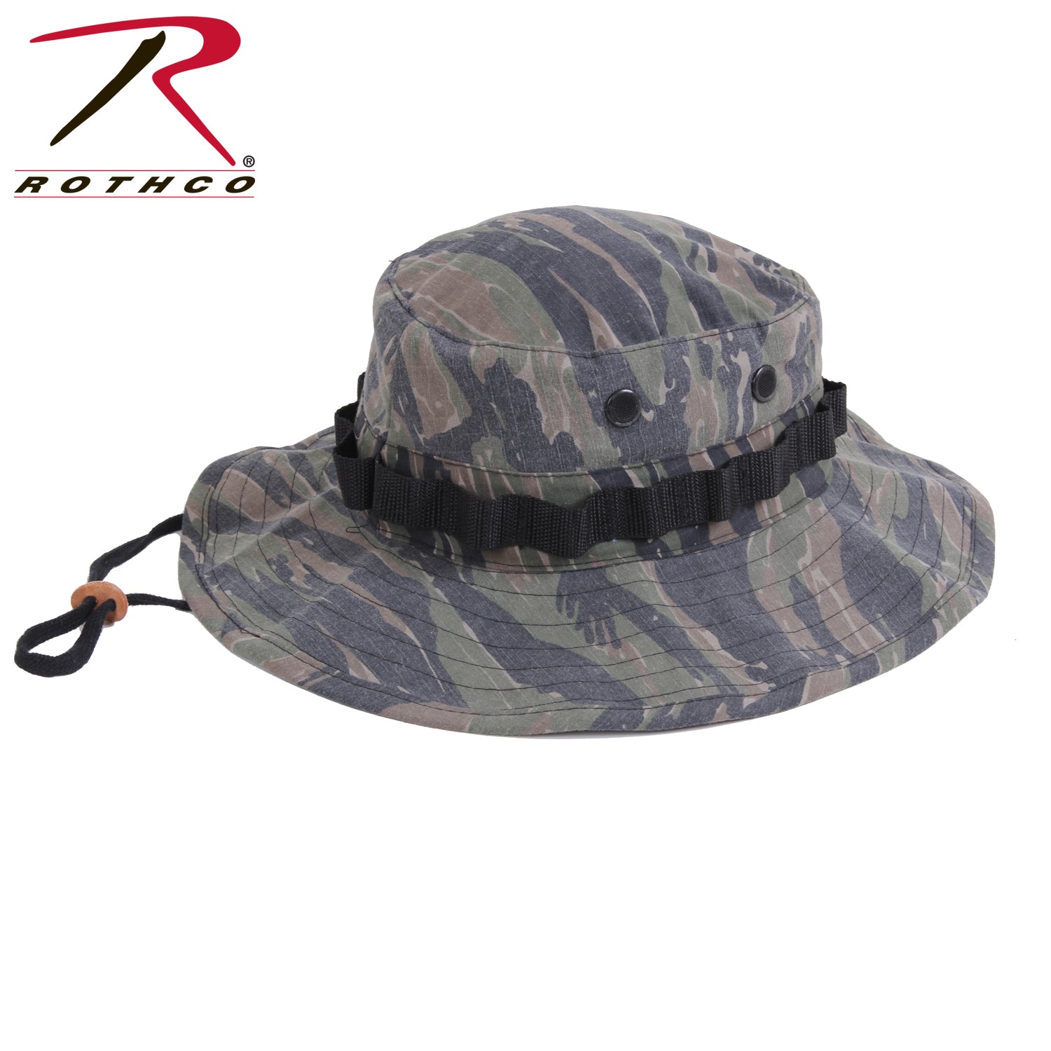 Rothco Vintage Vietnam Style Boonie Hat Tiger Stripe Camo - Adjustable Tactical Bucket Hat for Outdoor Activities