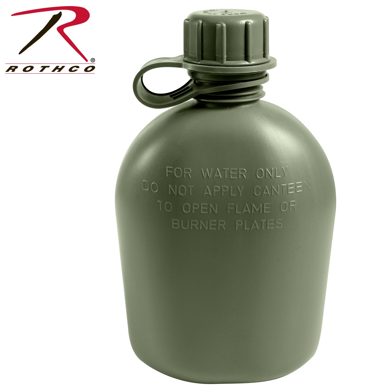 Rothco Genuine G.I. 1 Quart Plastic Canteen in Olive Drab - Durable BPA-Free Hydration Solution
