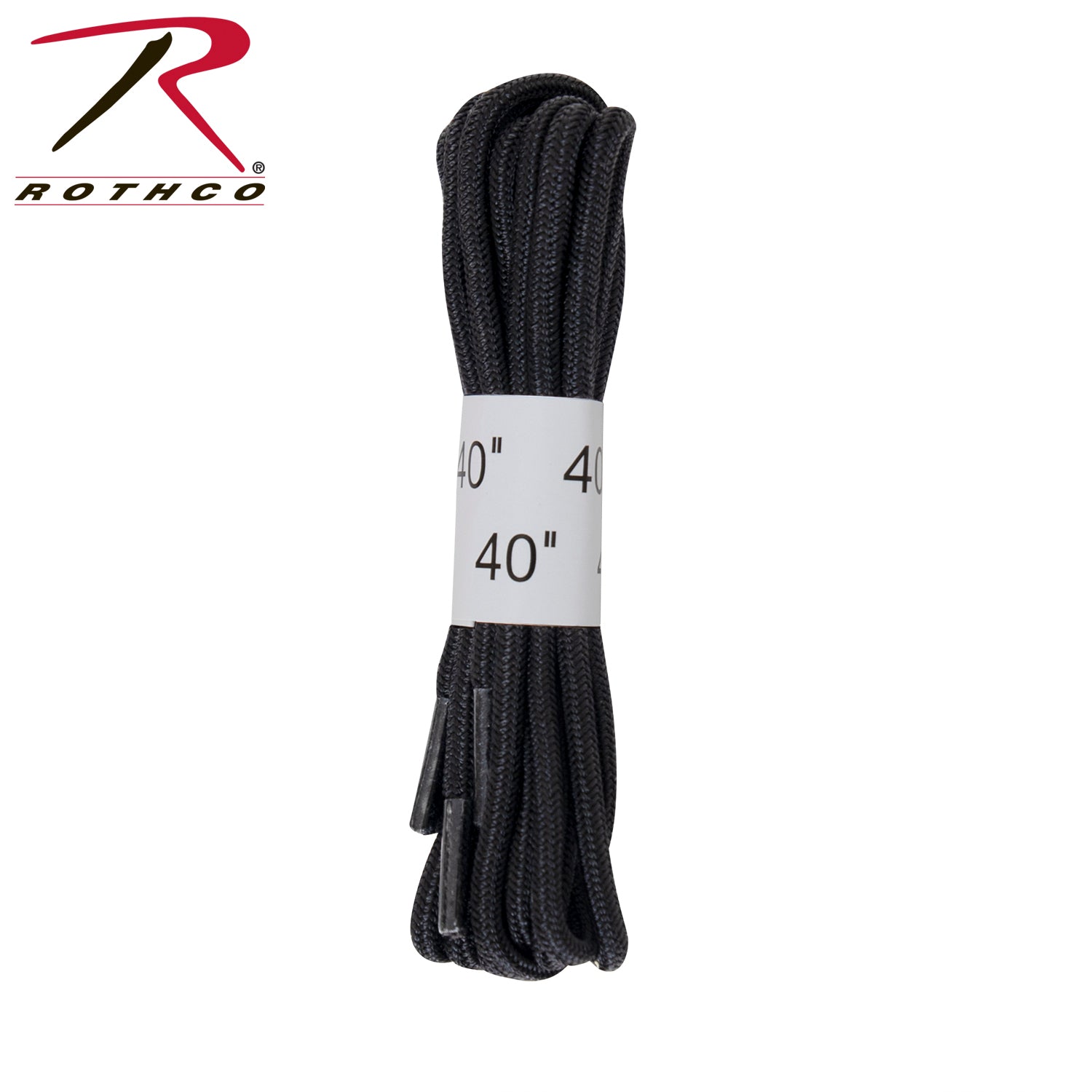 Rothco Black Boot Laces Size 40 Inches - Durable Tactical Replacement Laces