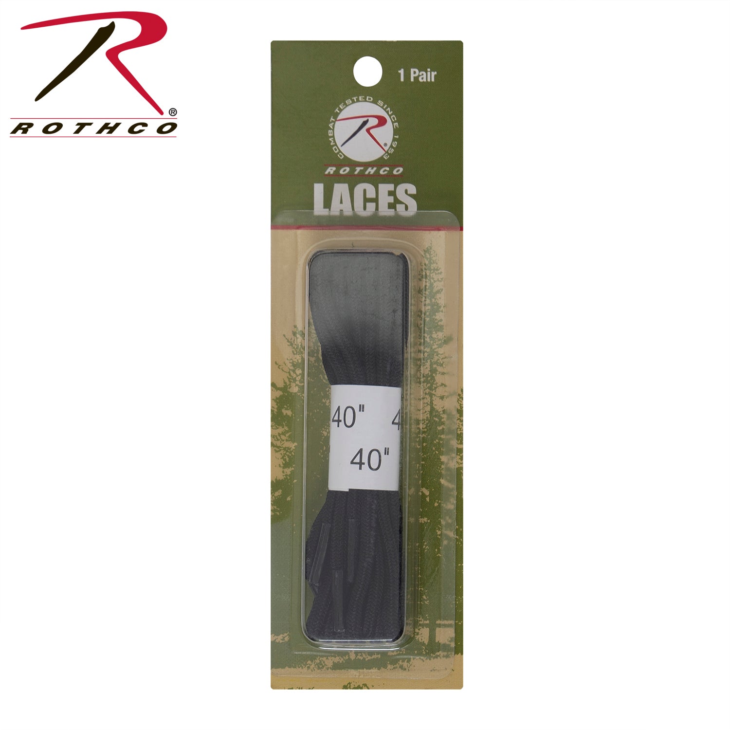 Rothco Black Boot Laces Size 40 Inches - Durable Tactical Replacement Laces
