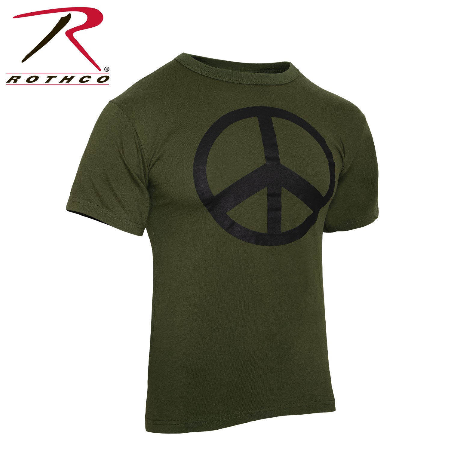 Rothco Peace Sign T-Shirt Size M – Comfortable Military-Inspired Cotton-Poly Blend