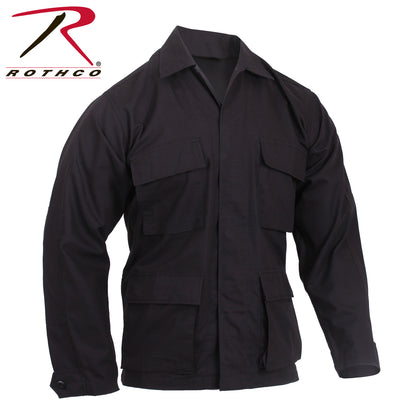 Rothco Rip-Stop BDU Shirt in Black Size 2XL - Durable Military-Style Uniform Shirt