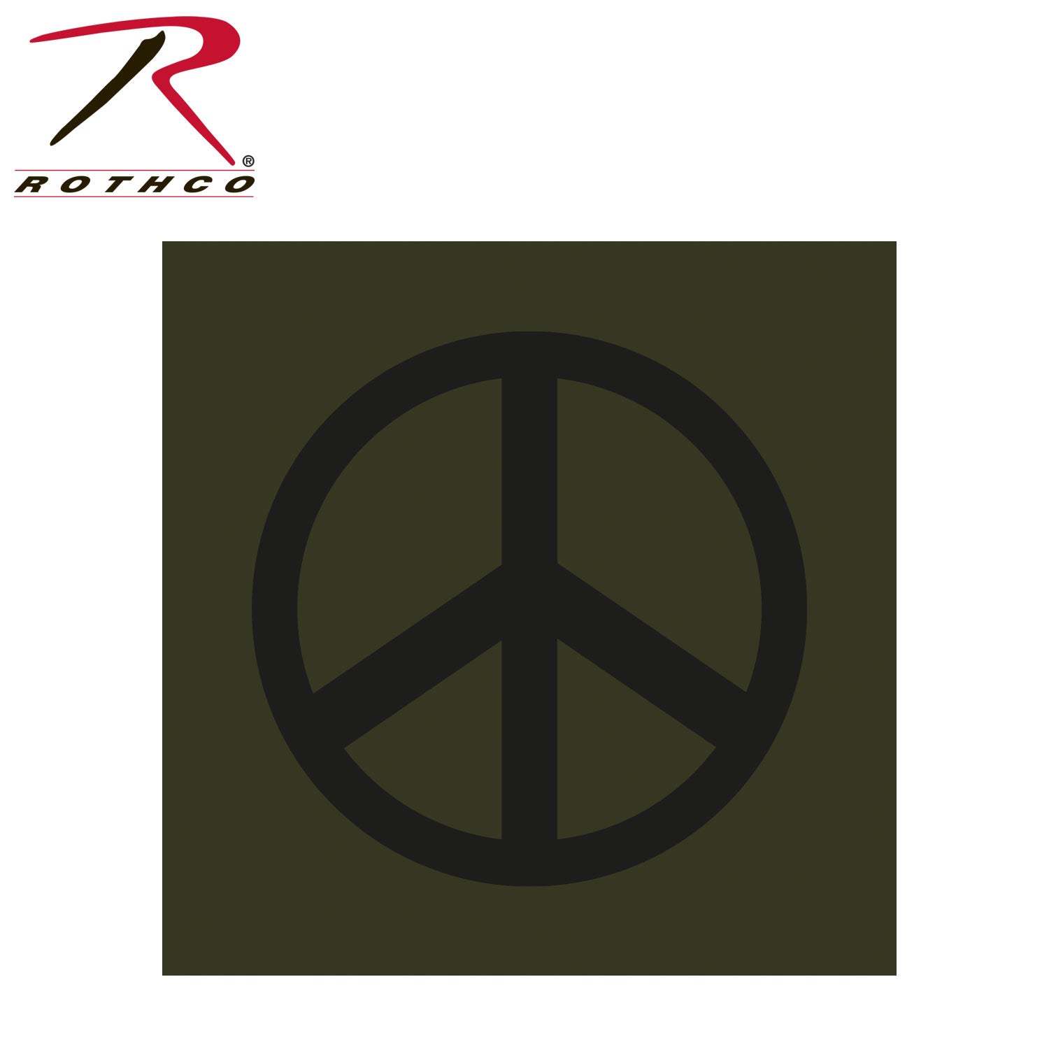 Rothco Peace Sign T-Shirt Size Small – Comfortable Cotton-Polyester Blend in Olive Drab