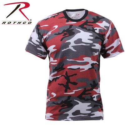 Rothco Red Camo T-Shirt Size Small - Durable Military-Style Camouflage Tee