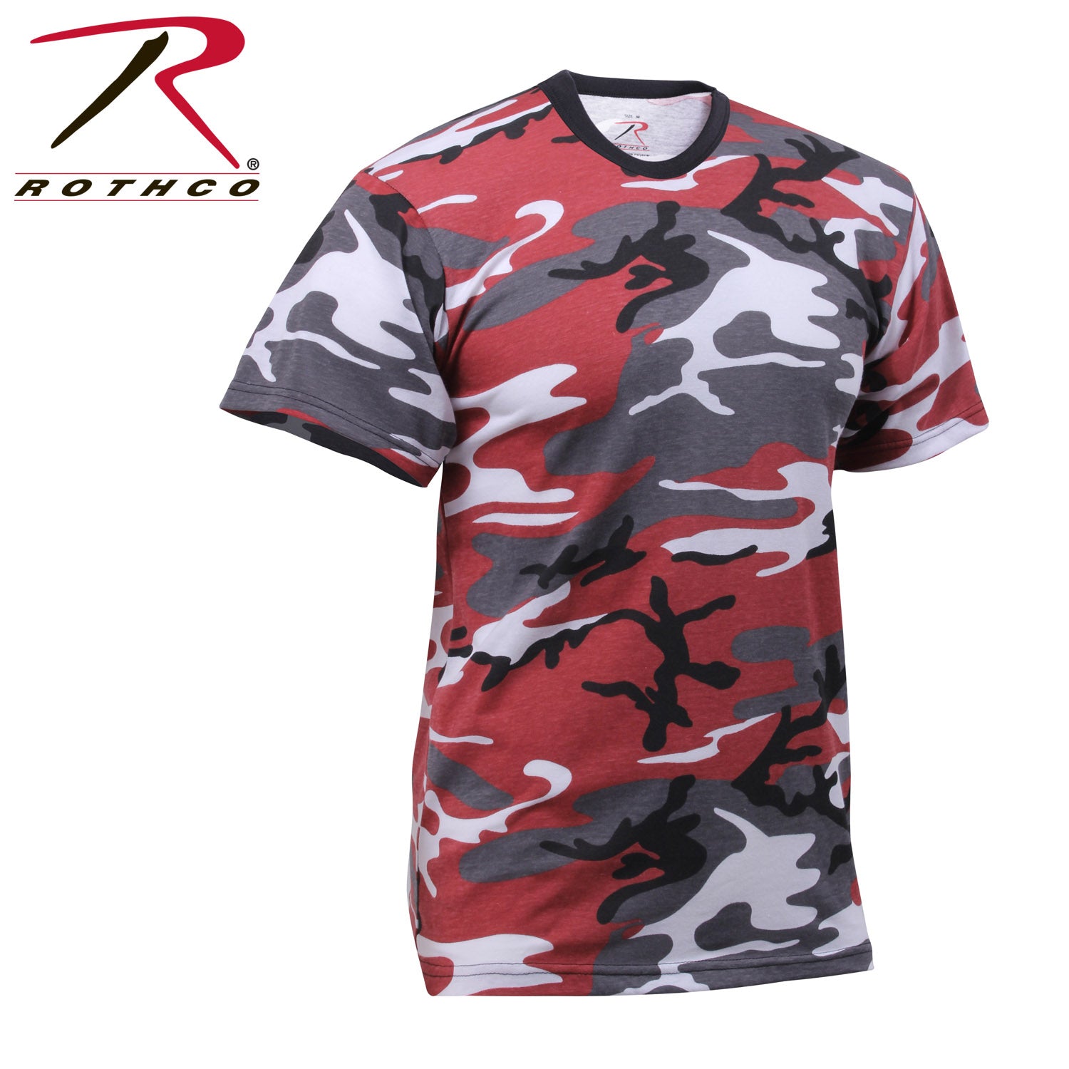 Rothco Red Camo T-Shirt Size Small - Durable Military-Style Camouflage Tee