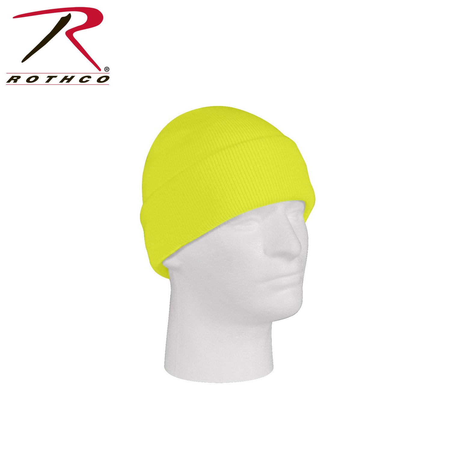 Rothco Deluxe Fine Knit Watch Cap in Safety Green – Military-Style Winter Beanie