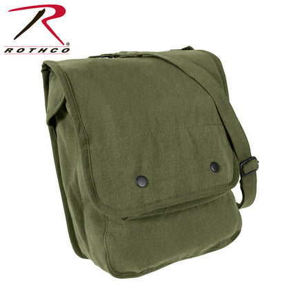 Rothco Canvas Map Case Shoulder Bag Olive Drab - Durable Outdoor Organizer