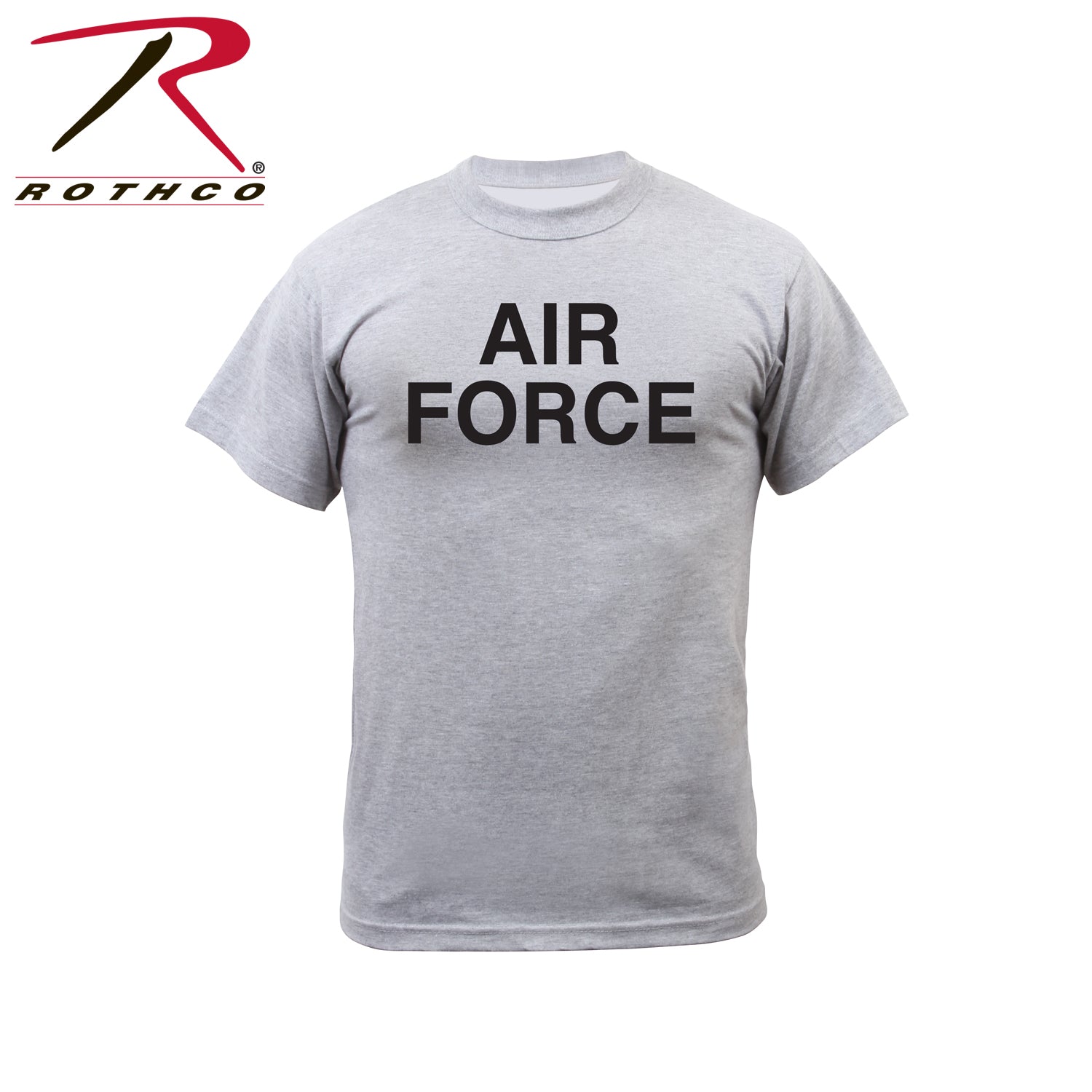 Rothco Grey Physical Training T-Shirt with Air Force Emblem, Size Large