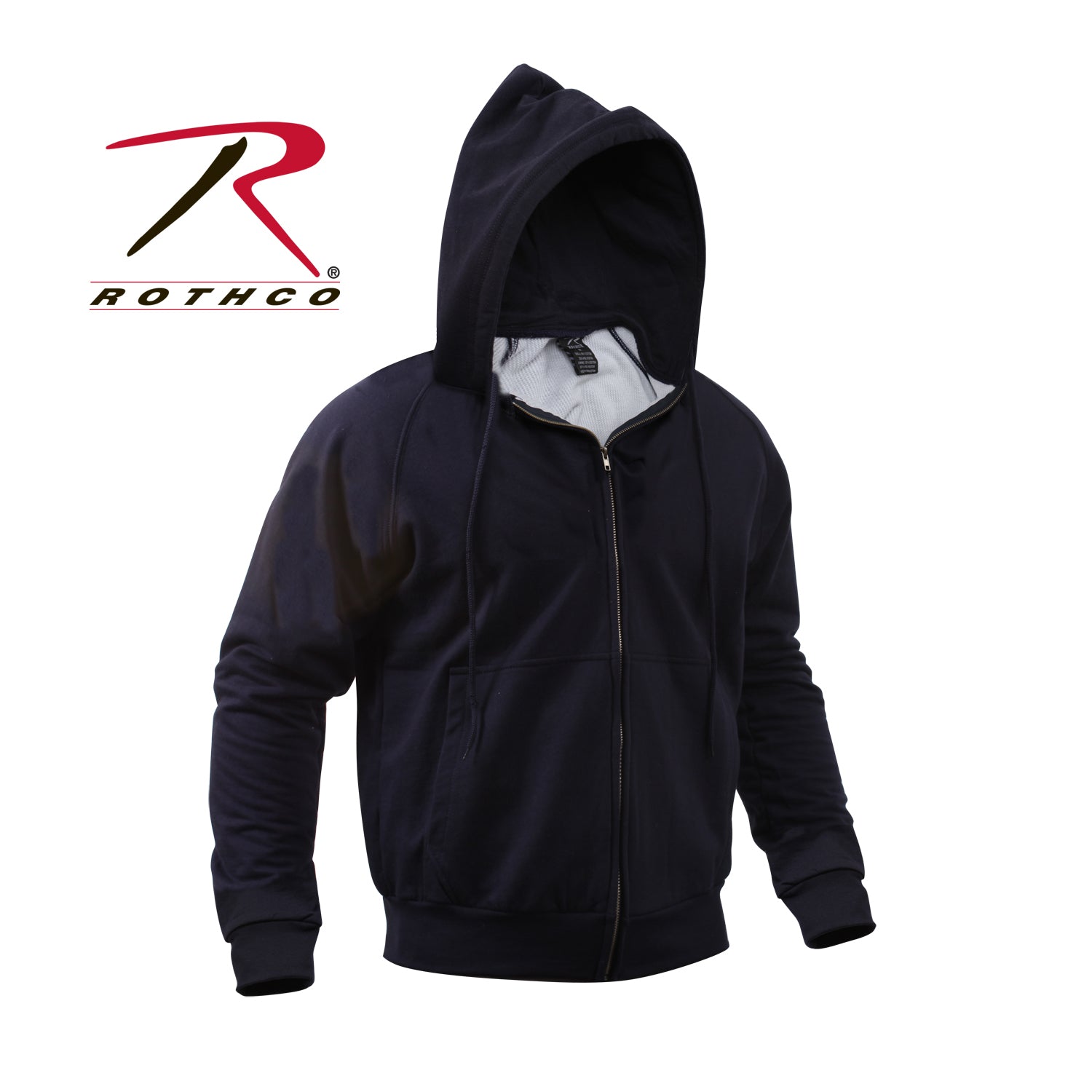 Rothco Thermal Lined Full-Zip Hoodie Navy Blue Size M – Rugged All-Season Warmth and Utility