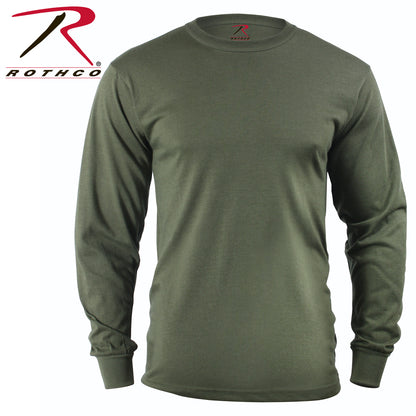 Rothco Long Sleeve Solid T-Shirt Olive Drab Size XL – Comfortable and Durable Tactical Wear