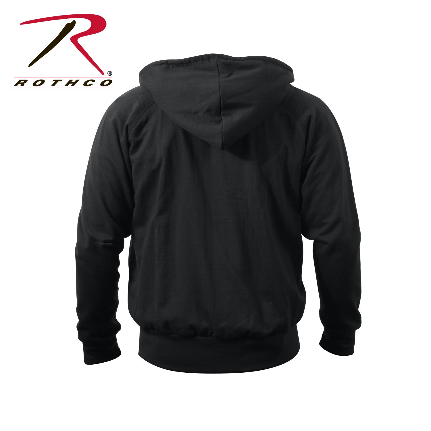 Rothco Thermal Lined Full-Zip Hoodie 2XL in Black – Rugged Cold-Weather Comfort