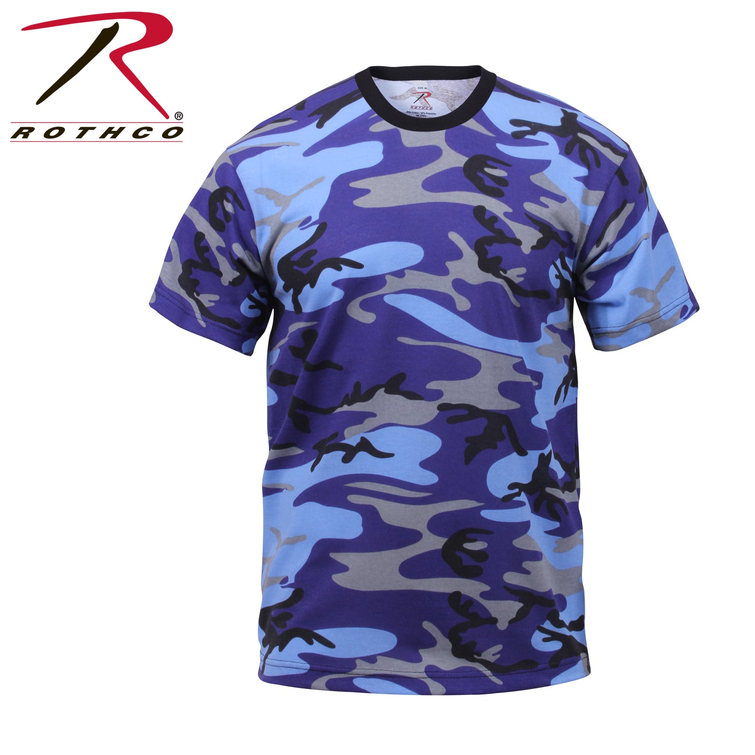 Rothco Electric Blue Camo T-Shirt Size 2XL - Durable Military-Style Camouflage Tee