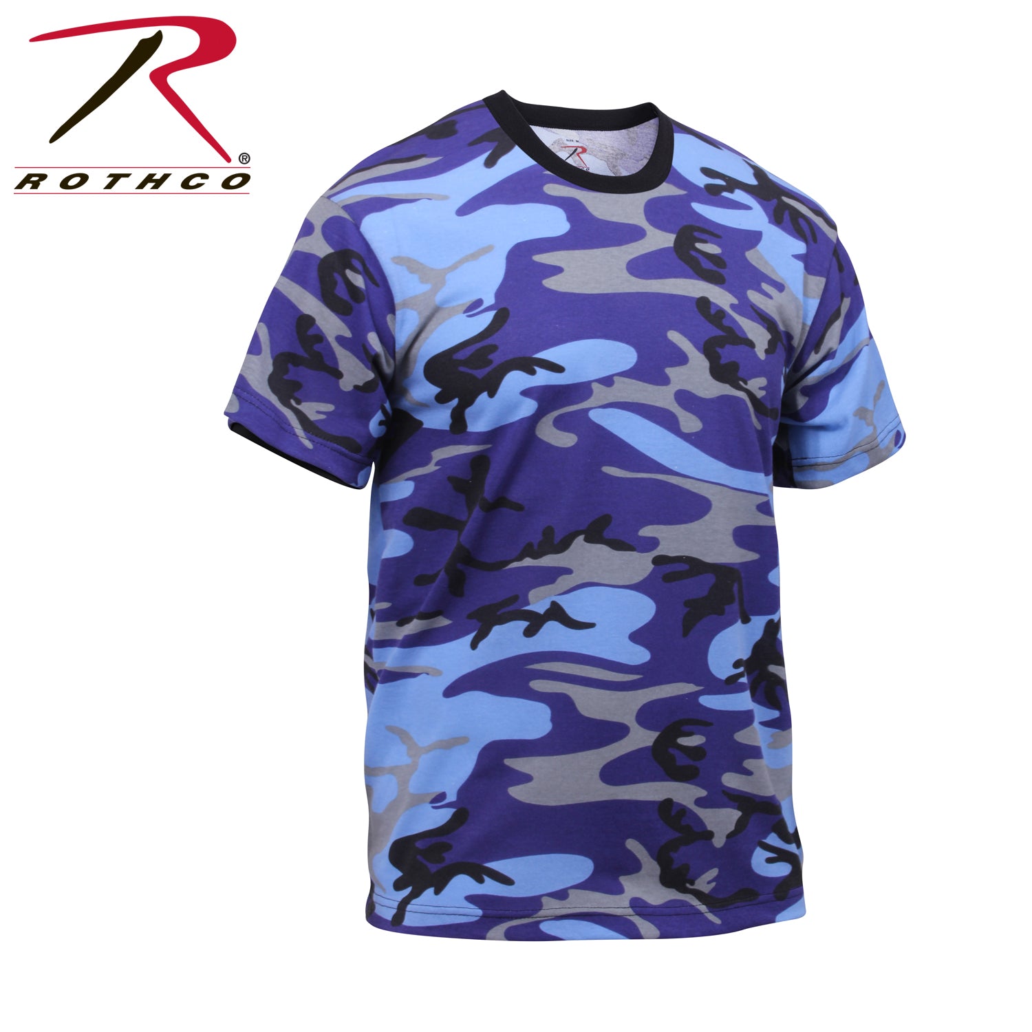 Rothco Electric Blue Camo T-Shirt Size 2XL - Durable Military-Style Camouflage Tee
