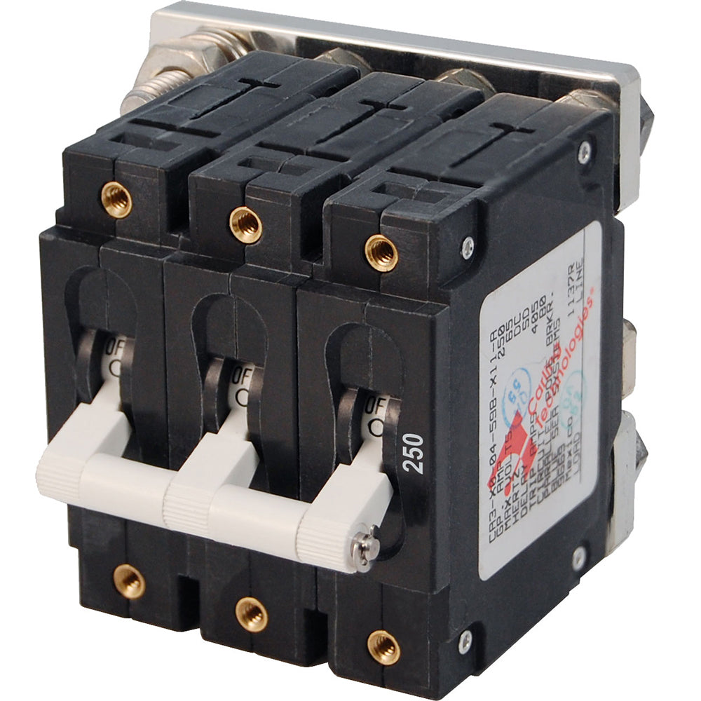 Blue Sea Systems 7270 C-Series Triple Pole Toggle DC Circuit Breaker - 300A, White