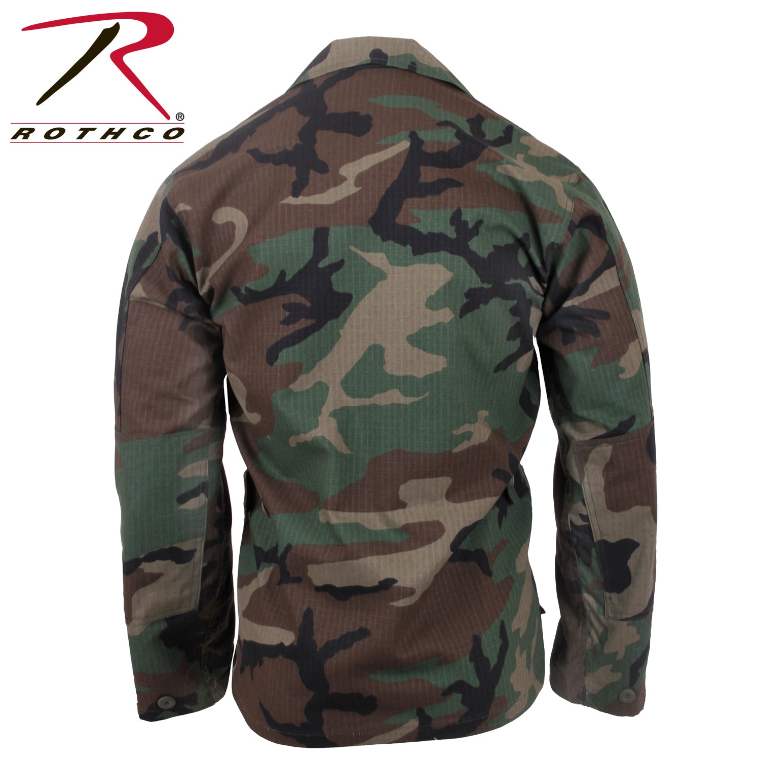 Rothco Rip-Stop BDU Shirt in Woodland Camo, Size XS - Short