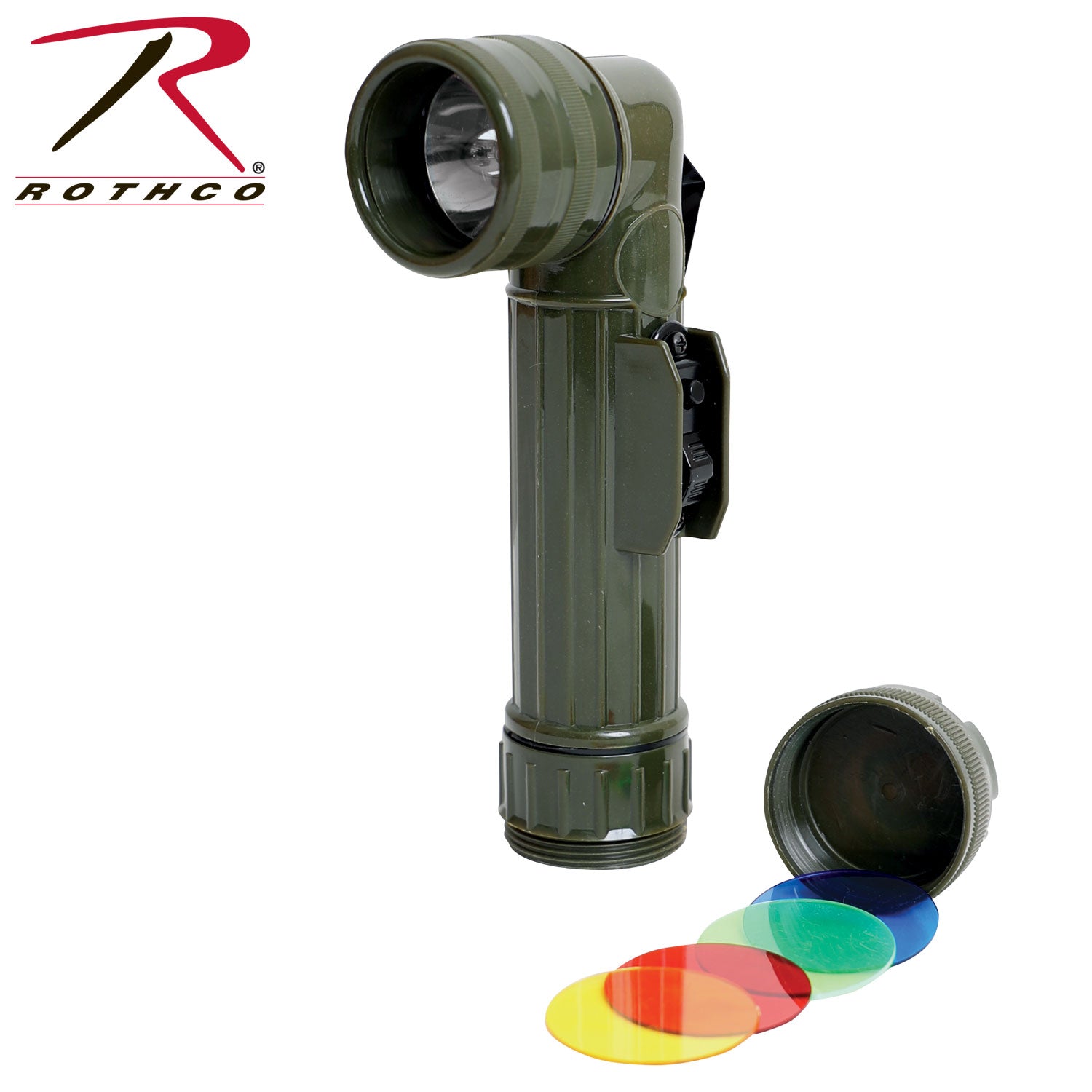 Rothco G.I. Type D-Cell Flashlight in Olive Drab with Multi-Mode and Signal Features