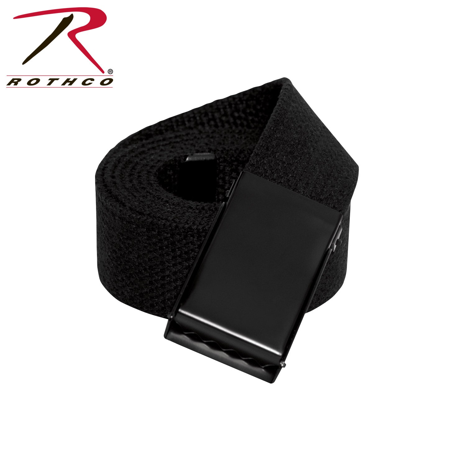 Rothco Web Belts with Flip Buckle in Black - Part Number 6170-BKBK