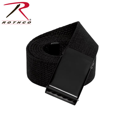 Rothco Web Belts with Flip Buckle in Black - Part Number 6170-BKBK