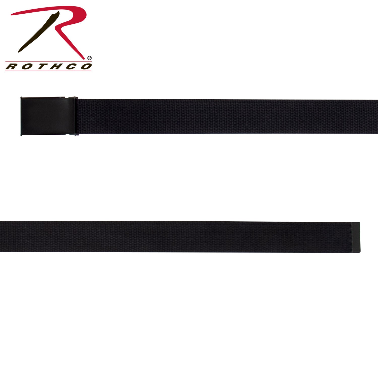 Rothco Web Belts with Flip Buckle in Black - Part Number 6170-BKBK