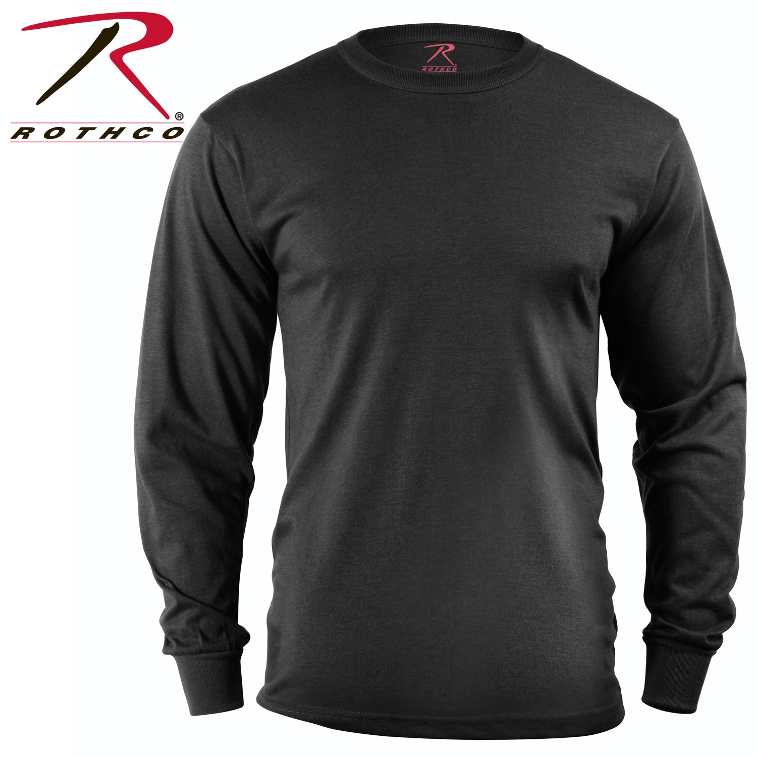 Rothco Long Sleeve Solid T-Shirt Black Size Small – Comfortable and Durable Tactical Wear