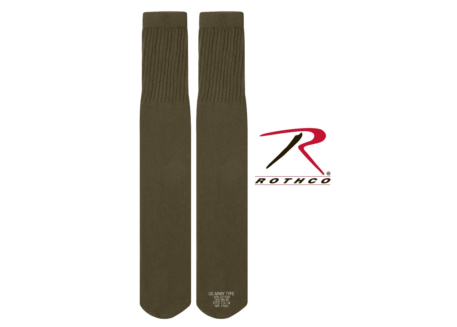 Rothco G.I. Style Tube Socks Olive Drab - Comfortable Over-the-Calf Socks for Tactical and Casual Wear